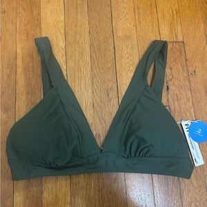 Cupshe Olive Green Bikini Top